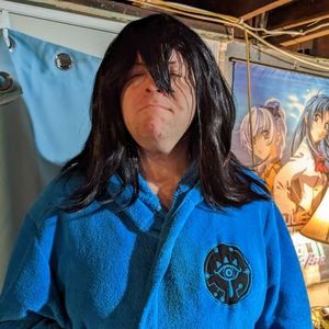 Medium length black wig (good for Aizawa from My Hero)